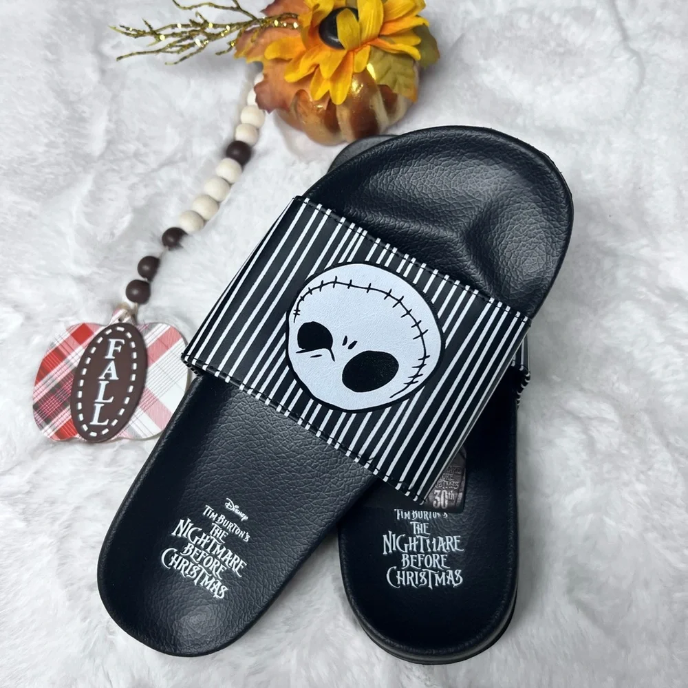 Disney Black and White Nightmare Before Christmas Slippers